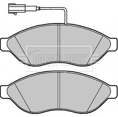 BORG & BECK Комплект тормозных колодок, дисковый тормоз BBP2393